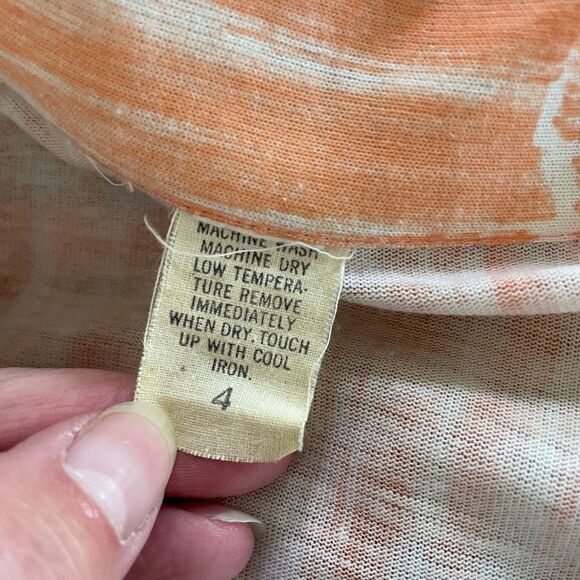 Vintage 70s 4pc Mix Match Set Pants Tank Shirt Turtleneck XS - Picture 11 of 13